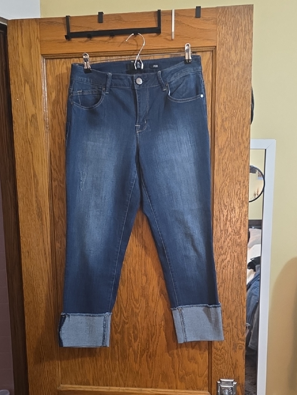 Dark Blue Cuffed Women’s Jeans